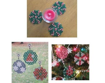 Crystal Ornaments - Beaded Doilies