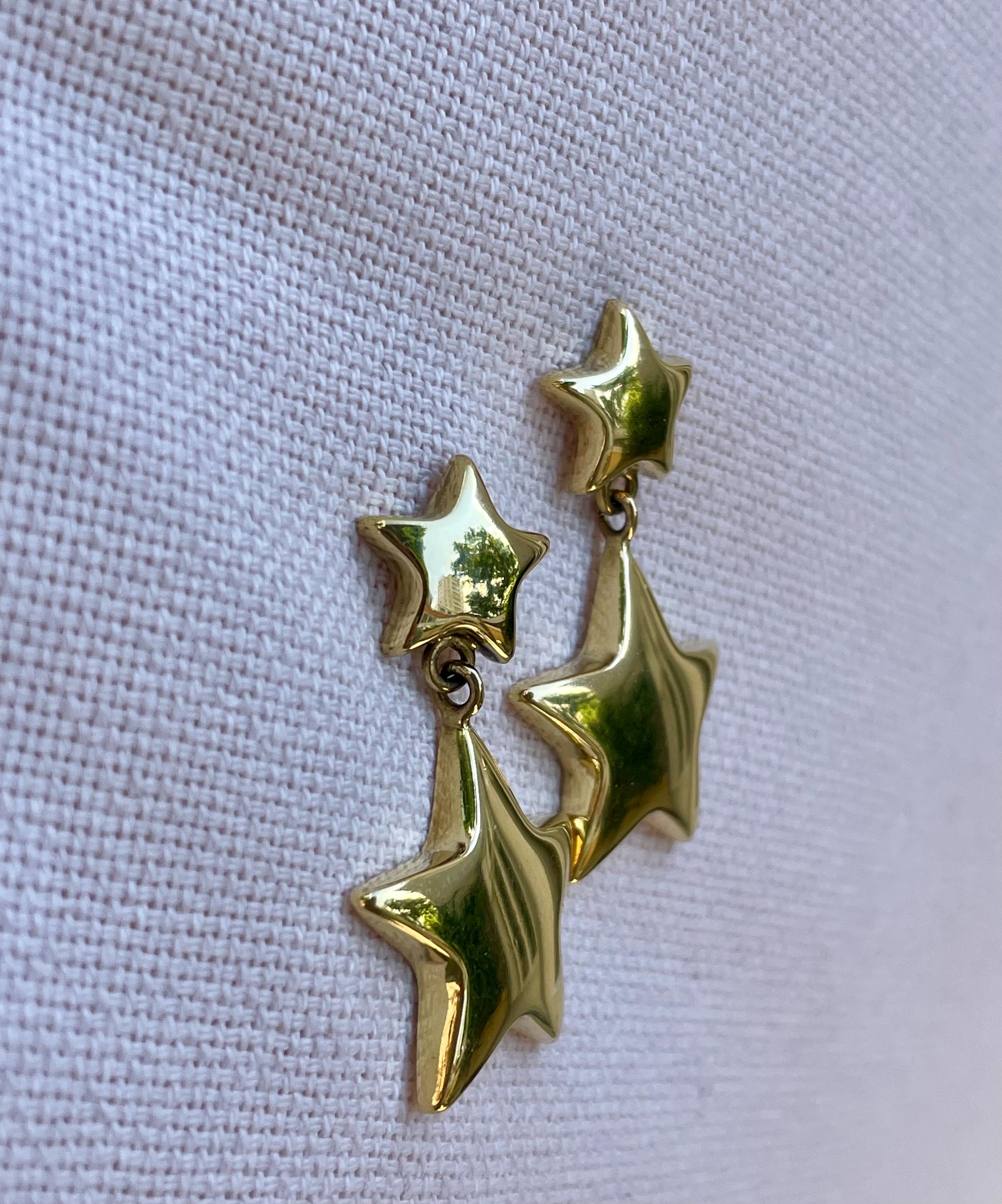 Exquisite Hängeohrringe 18k Vergoldet Zartes Blumendesign - Germany