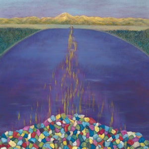 Cartão de felicitações, impressão da pintura original "Transformando a dor"