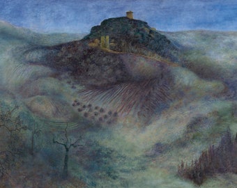 Carte de voeux, impression d'une peinture originale « Crépuscule »