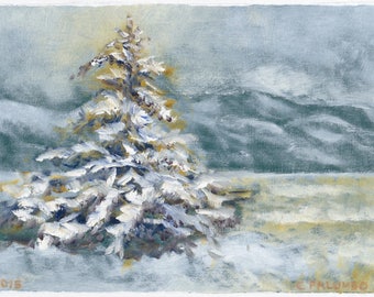 Archival Quality Print, New Mexico Landscape Series, &quot;El Rito Snow Shine #3&quot;