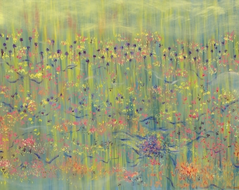 Archival Quality Print of oil original artwork, &quot;Thistle Field&quot;