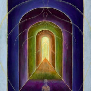 Archival Quality Print, Multiple Doorways Leading Inward Painting, &quot;Beyond Fear&quot;