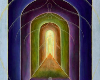 Archival Quality Print, Multiple Doorways Leading Inward Painting, &quot;Beyond Fear&quot;