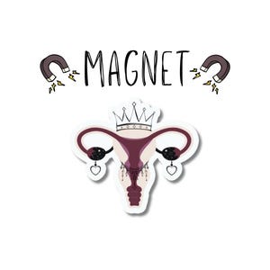Fancy Uterus Magnet | Fridge Art | Kitchen Decor | Functional Decor | Gift Ideas