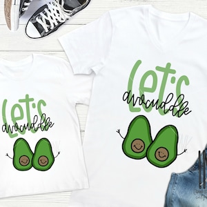 Let&#39;s Avocuddle svg | Avocado svg | funny svg | mommy and me svg | handlettered svg | sublinmation transfer file sub png
