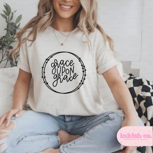 Grace Upon Grace SVG | Grace Svg | Christian SVG | Cricut cut file | Silhouette Cut file | Handlettered Svg