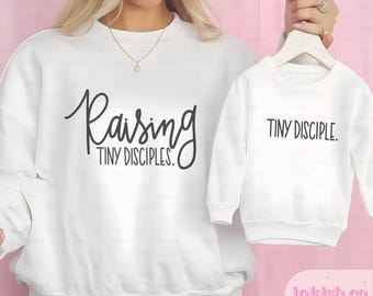 Raising Tiny Disciples SVG | Mommy and Me SVG | Christian Cut File | Cricut File | Silhouette File | Disciples SVG