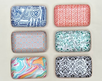 Large Jewelry Tray, Ceramic Jewelry Dish with Patterns, Jewelry Tray, Catch-All Tray, Jewelry Organizer Tray