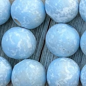 Hand Painted Speckled Wood Beads: Pastel DIY Craft Supplies
