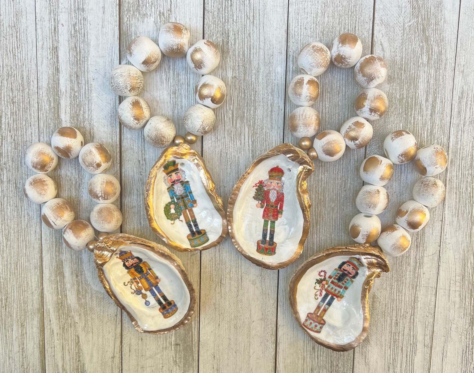 Nutcracker Napkin Rings Holiday Oyster Shell Napkin Rings Etsy