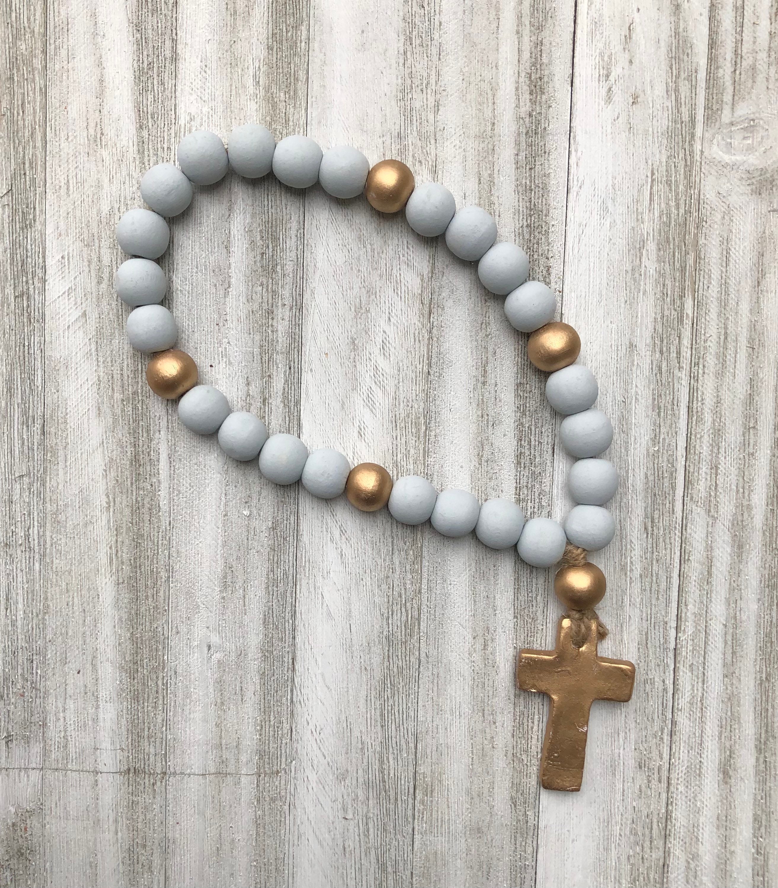 Cuentas de decoración del hogar con cruz regalo de - Etsy España