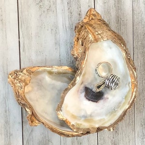 Oyster Shell Ring Dish, Hostess Gifts, Beachy Wedding Favors, Small Trinket Dish, Last Toast On The Coast, Engagement Gift, Baby Shower