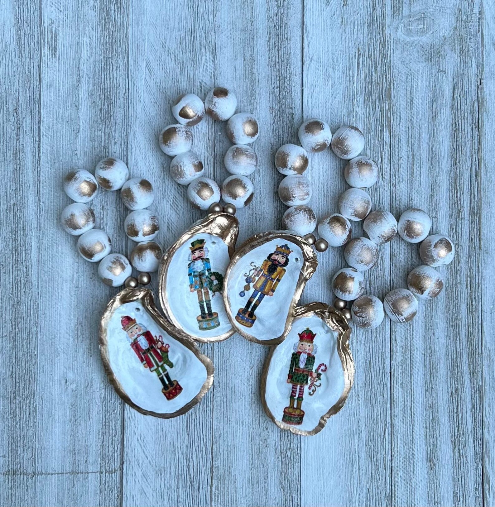 Nutcracker Napkin Rings Holiday Oyster Shell Napkin Rings Etsy