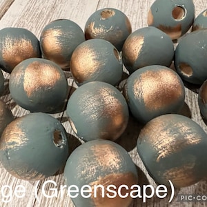 Painted Beads for Crafting, 20mm Wooden Beads for Crafts, DIY Bead Projects