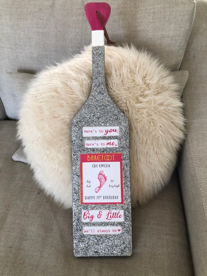 Customizable Glitter Sorority Paddle