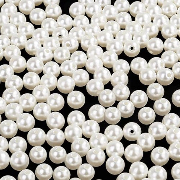 Small Pearl Beads for Crafting and Jewelry Making, Tiny Elegant Pearl Beads