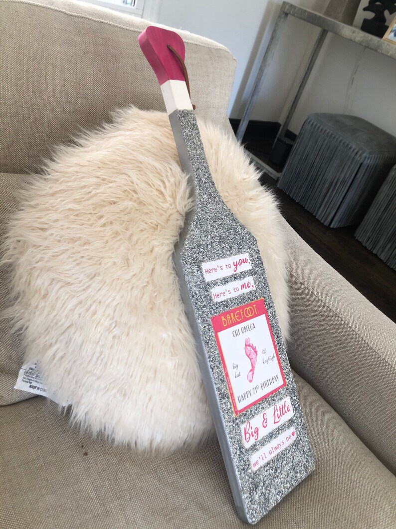 Customizable Glitter Sorority Paddle