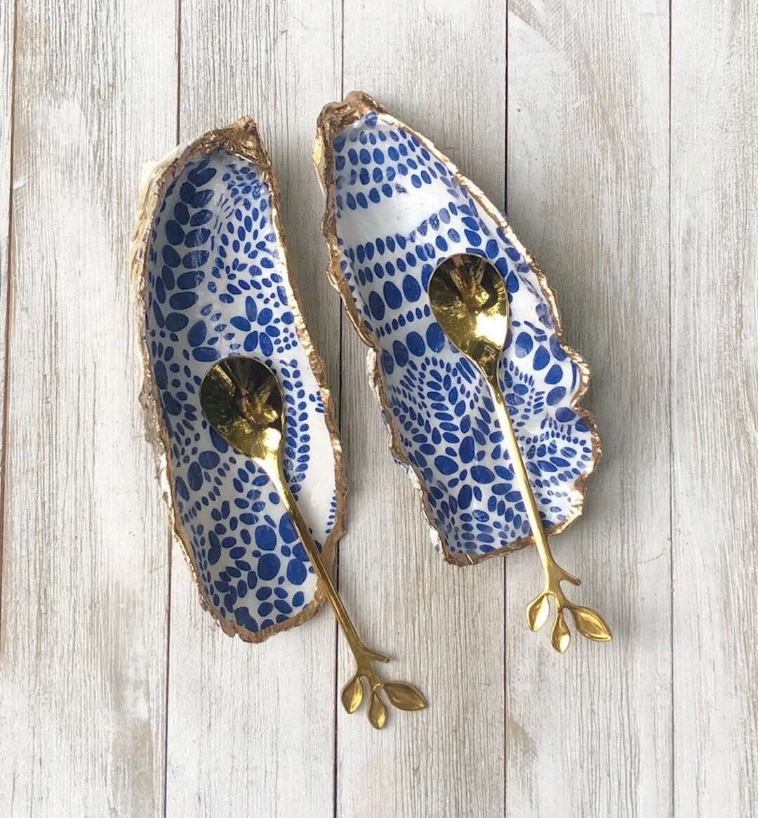 Decoupage Oyster Salt and Pepper, Salt and Pepper Gift Set