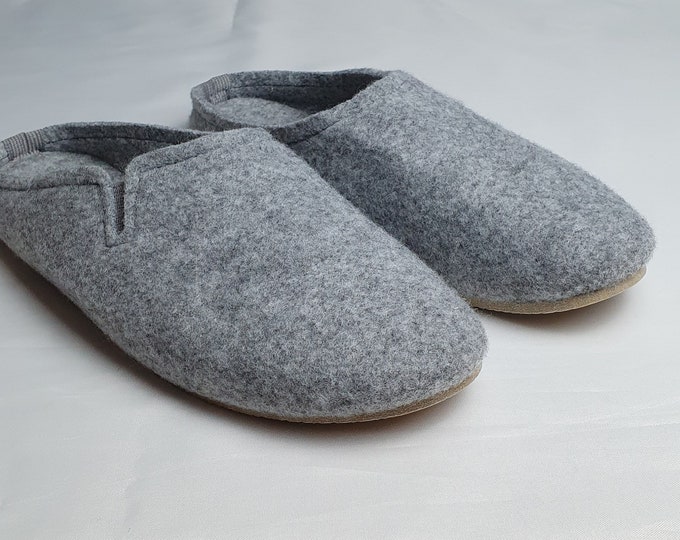 Womens Ladies Felt Slippers Warm Felted Wool Slip on Lightweight Soft