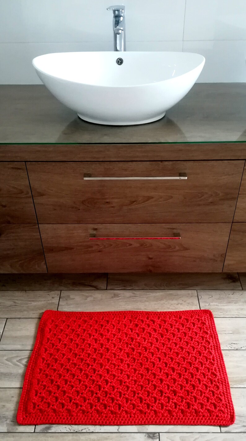 Bath Mat Pattern, Crochet Pattern, Crochet Bath Mat, Crochet