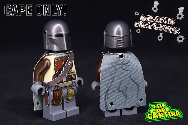Per Minifigure Star Wars Personalizzato Cape Cloth 41° Fase 1 Commander Gree Strap NUOVO - Foto 2