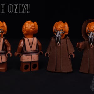 for LEGO Cloth Only Revenge Of The Sith Jedi Master P1o K00n Cloak Cape Custom Set-NEW