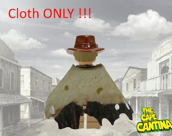 for LEGO Cloth Only Wild Western Cowboy Lot of 1 Poncho  Cloth Ripped Damaged Detail -NEW