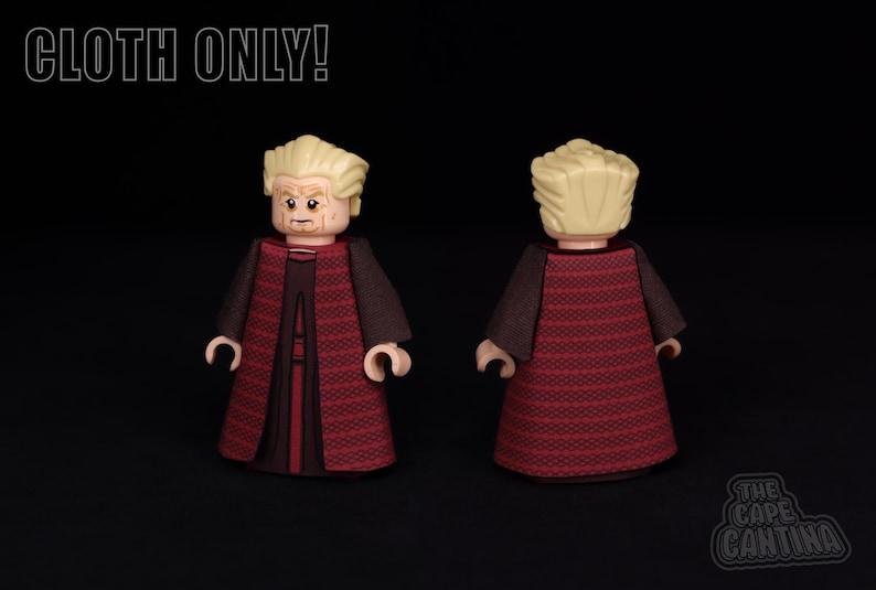 Chancellor Palpatine Robe for LEGO® Star Wars Minifigures Royal Red & Gray YOU CHOOSE DELUXE Palpatine