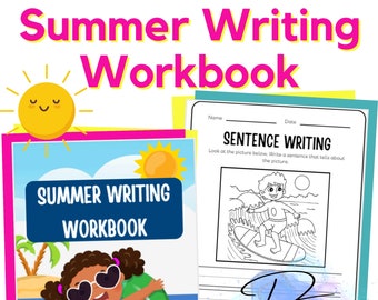 Summer Writing Workbook: K-1st Grade, 40 Pages (PDF Pattern)