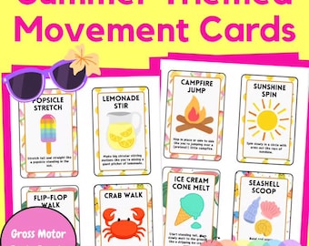 Summer Movement Cards | Gross Motor Activities (Printable)