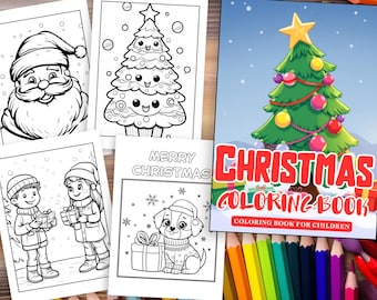 Kids Christmas Coloring Book | 35 Festive Designs (PDF Download)