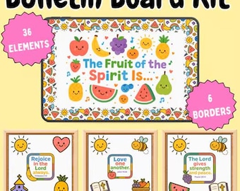 Andens frukt Anslagstavle-kit: Kristen klassrumsdekor (PDF-nedladdning