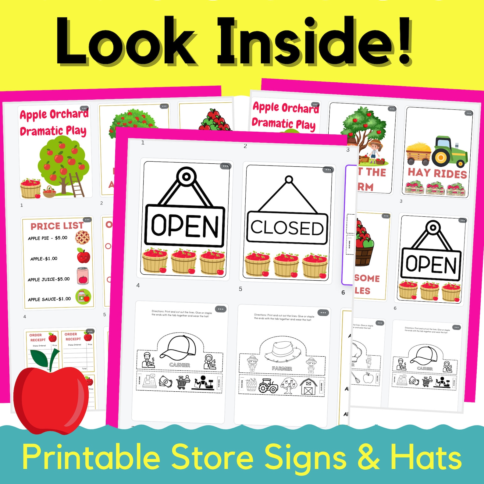 Apple Orchard Dramatic Play Set - Printable Props & More - Playful ...