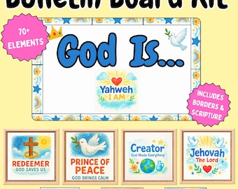God Is... Bulletin Board Kit: Christian Classroom & Sunday School Decor (PDF Download)