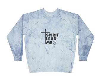 Spirit Lead Me - Christian Faith - Unisex Color Blast Crewneck Sweatshirt