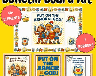 Armor of God Bulletin Board Kit | Bible Classroom Decor | Sunday School (PDF Download)