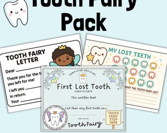 Tooth Fairy Printable Kit: Tracker, Letters, Receipts (Digital Download, 20-Pages)