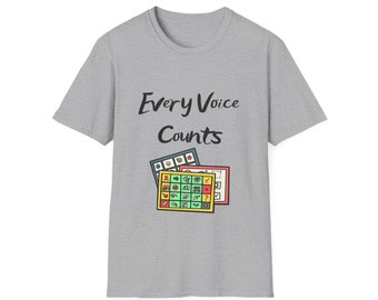 Speech Therapy Unisex Softstyle T-Shirt - Every Voice Counts - Speech Therapist Gifts - Gifts for Educators