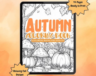 Autumn Coloring Book: 44 Pages of Fall Scenes (PDF Download)
