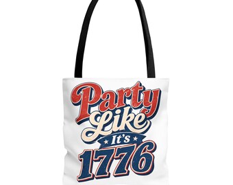 Festa som sin tygväska från 1776 | Patriotiska fjärde juli-firande av Amerikas 250:e