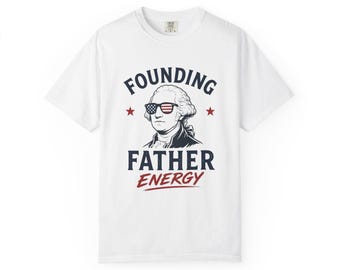 Grundande Fader Energi T-shirt | Patriotiska George Washington 4 juli Amerikas 250:e