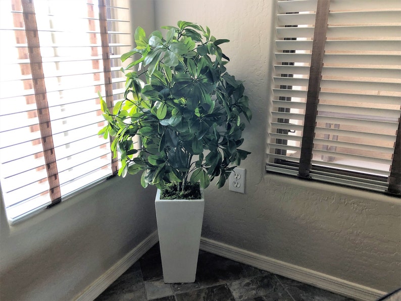 3 Fake Floor Plant In White Pot Artificial Floor Plants Artificial Plants Potted Large Fake Plants Fake Plants In Pots Fake Plants Tall