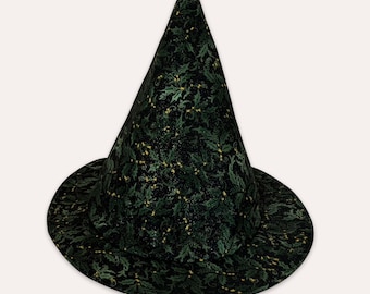 Witch/Wizard Hat Gold Holly