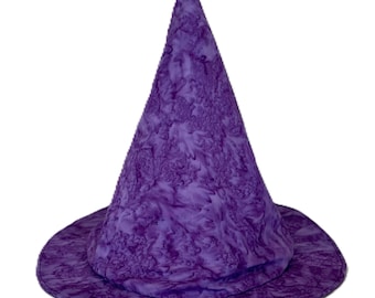 Witch/Wizard Hat Purple Batik