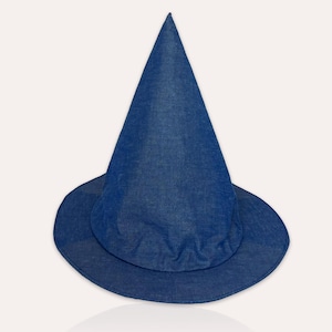 Sombrero de bruja/mago con brillo azul