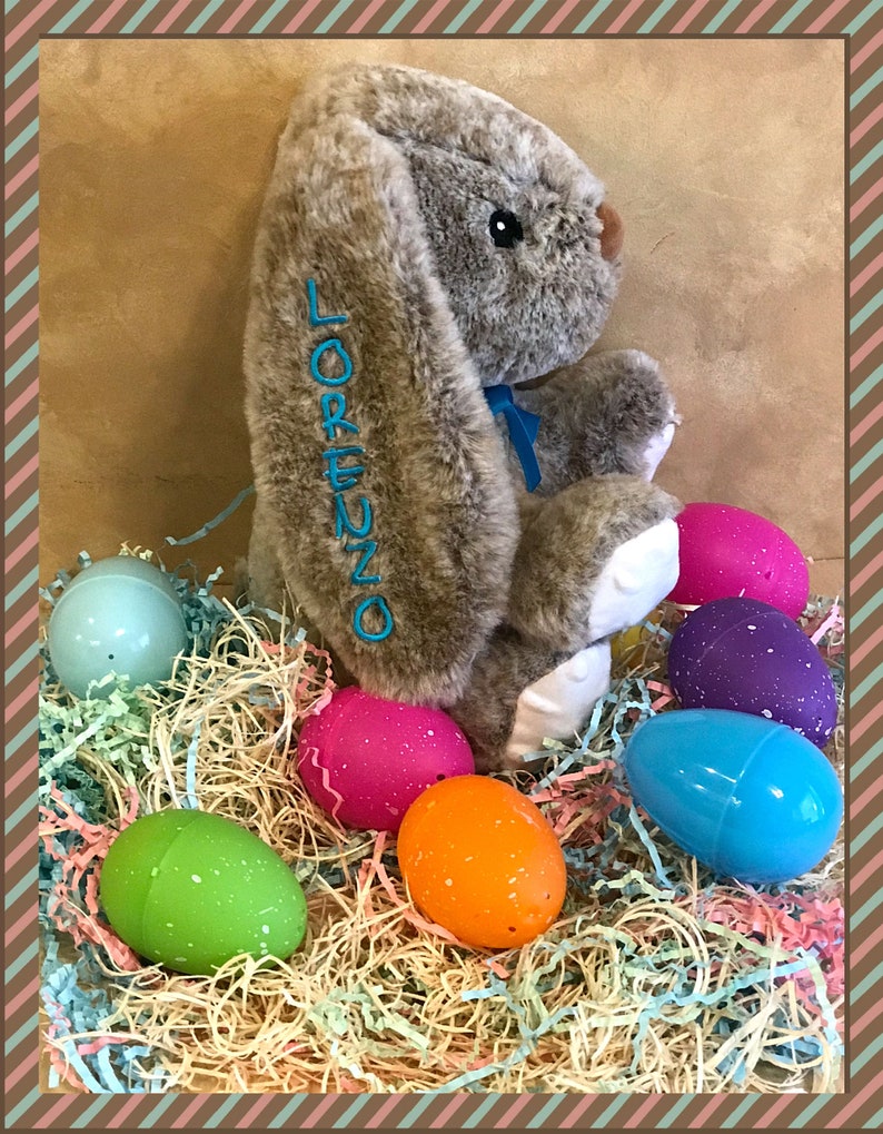 Personalized Baby Bunny Babies Easter Gift, Newborn Baby Baby shower Gift Baby Gift Welcome Baby Basket,Baby First Stuffed Bunny