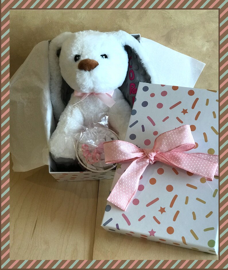 Personalized Baby Bunny Babies Easter Gift, Newborn Baby Baby shower Gift Baby Gift Welcome Baby Basket,Baby First Stuffed Bunny