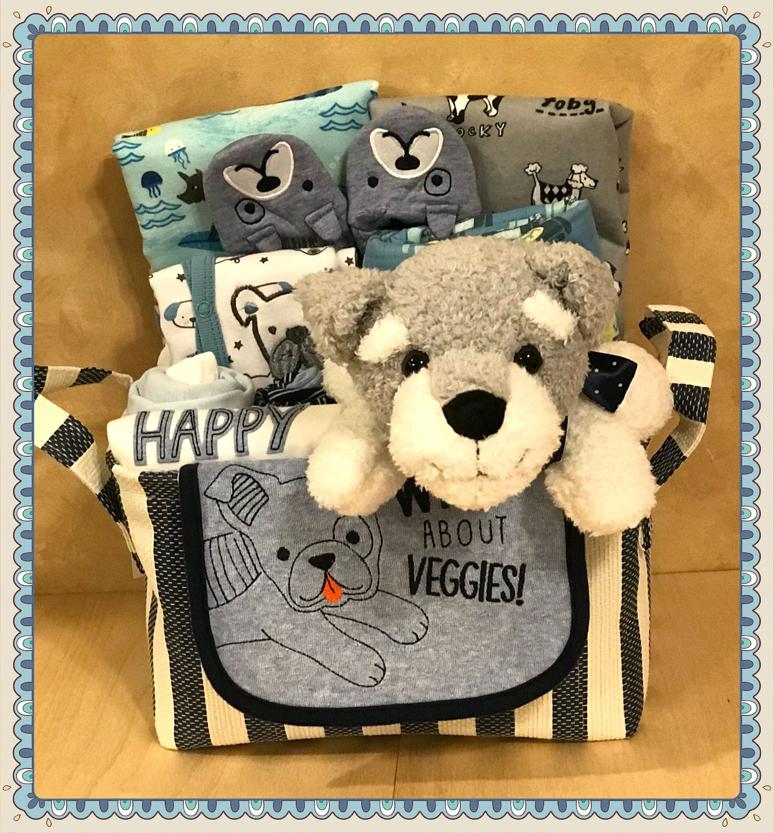 Baby Basket Newborn Gift Basket New Baby Boy Etsy