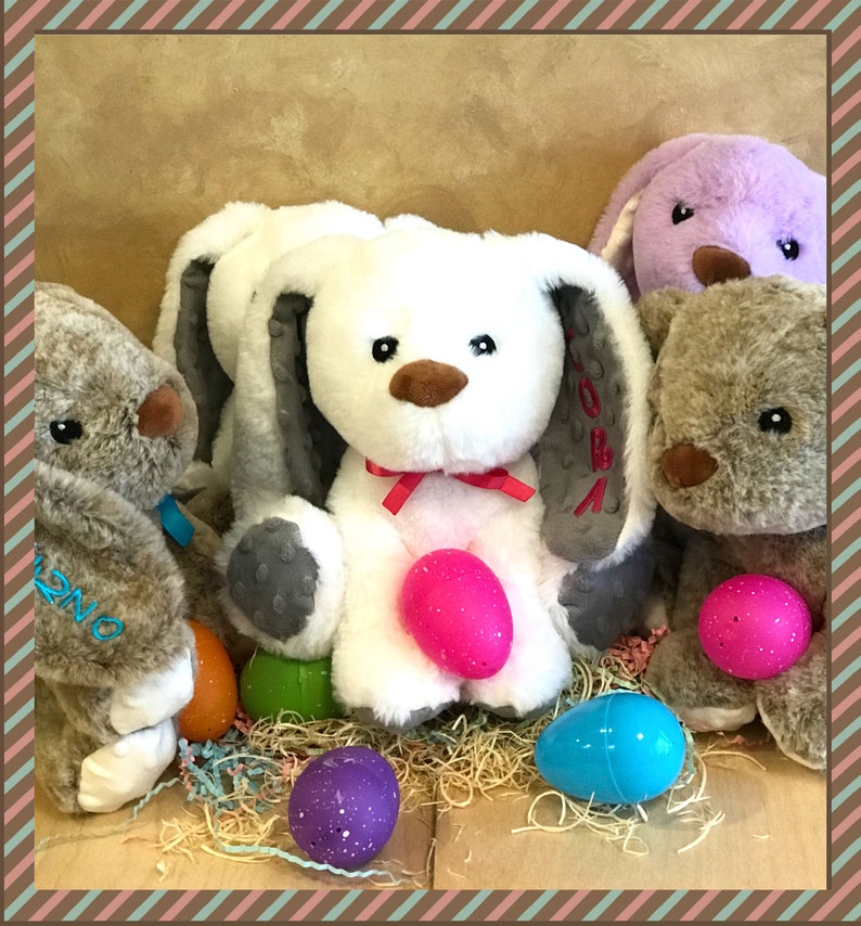 Personalized Baby Bunny Babies Easter Gift, Newborn Baby Baby shower Gift Baby Gift Welcome Baby Basket,Baby First Stuffed Bunny